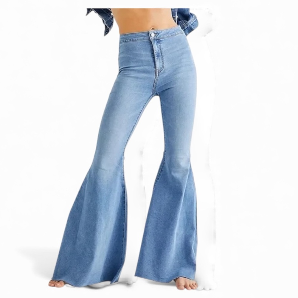 We The Free Light Blue Flare Jeans